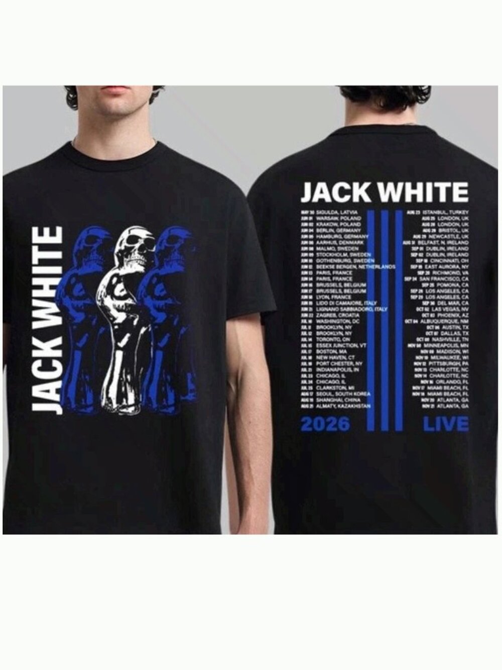 Jack White No Name Tour 2026 Frozen Charlotte Graphic T-Shirt
